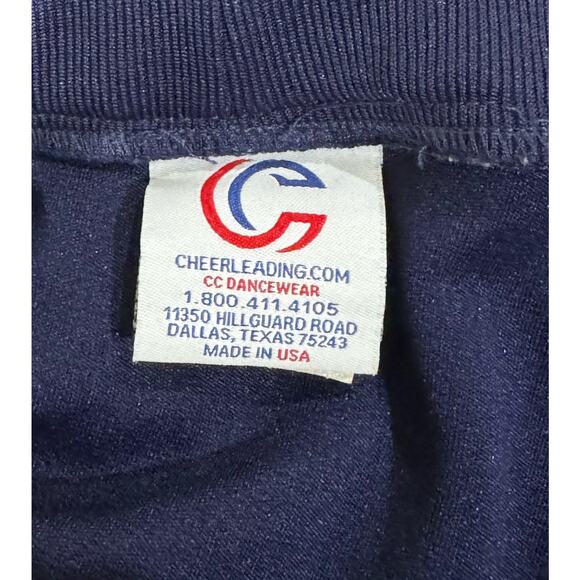 Navy Blue Red Cheerleader Uniform Skirt Costume XS W-24" - Picture 3 of 3